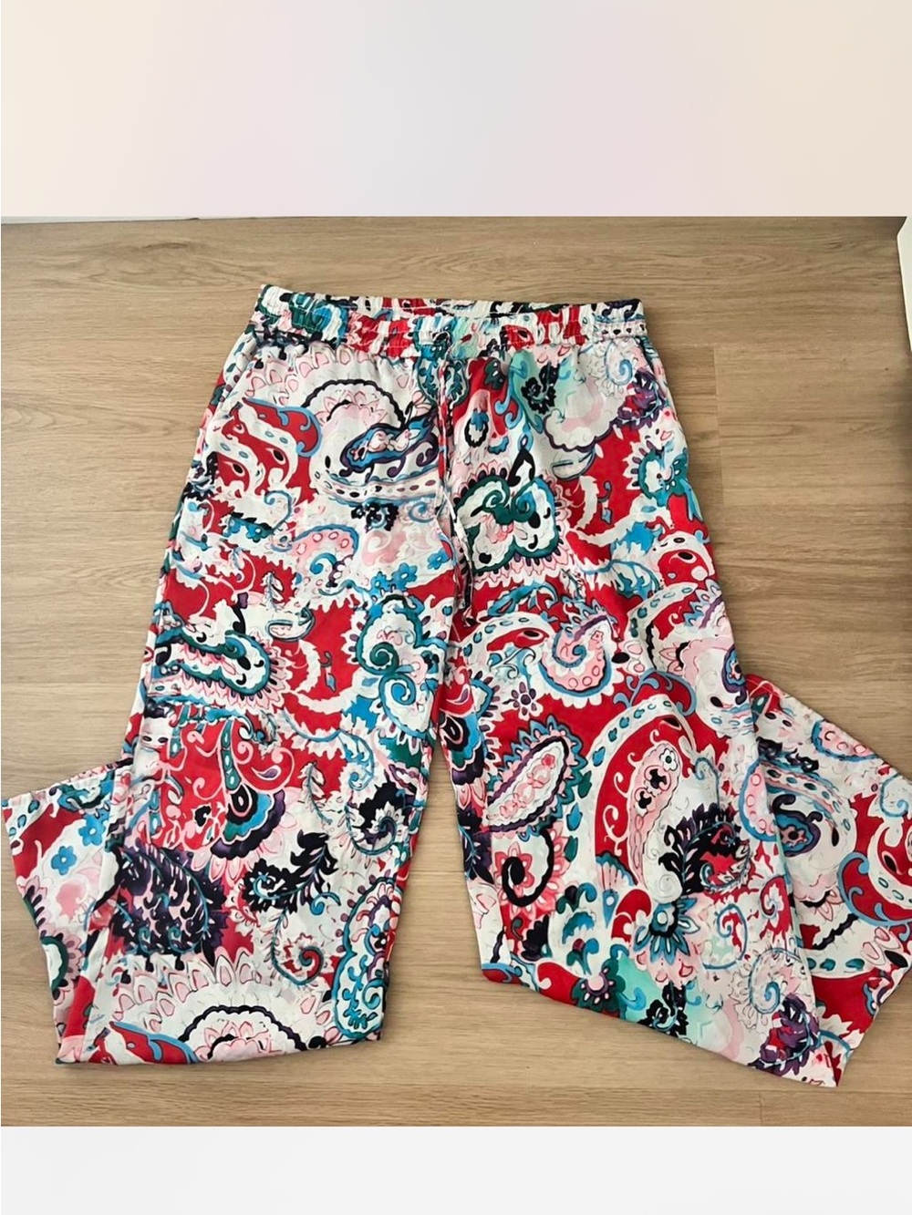 NWT Zara Colorful Paisley Lounge Pants L